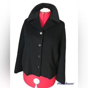 100% Cashmere Saks Fifth Avenue Black Single Breasted Jacket Size M